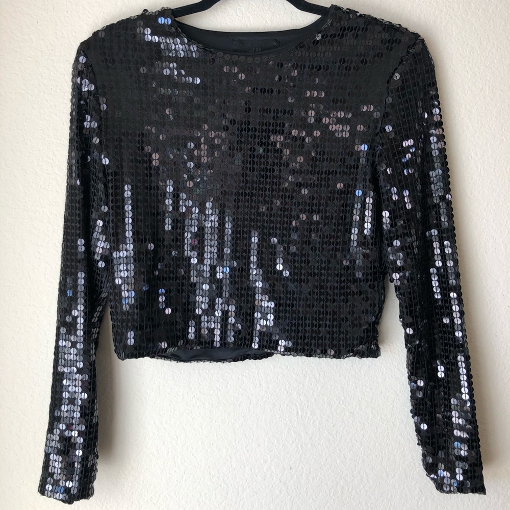 Sequin Crop Top